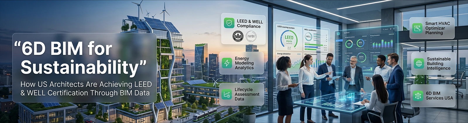 6D BIM for Sustainability: How US Architects Are Hitting LEED & WELL Targets With BIM Data